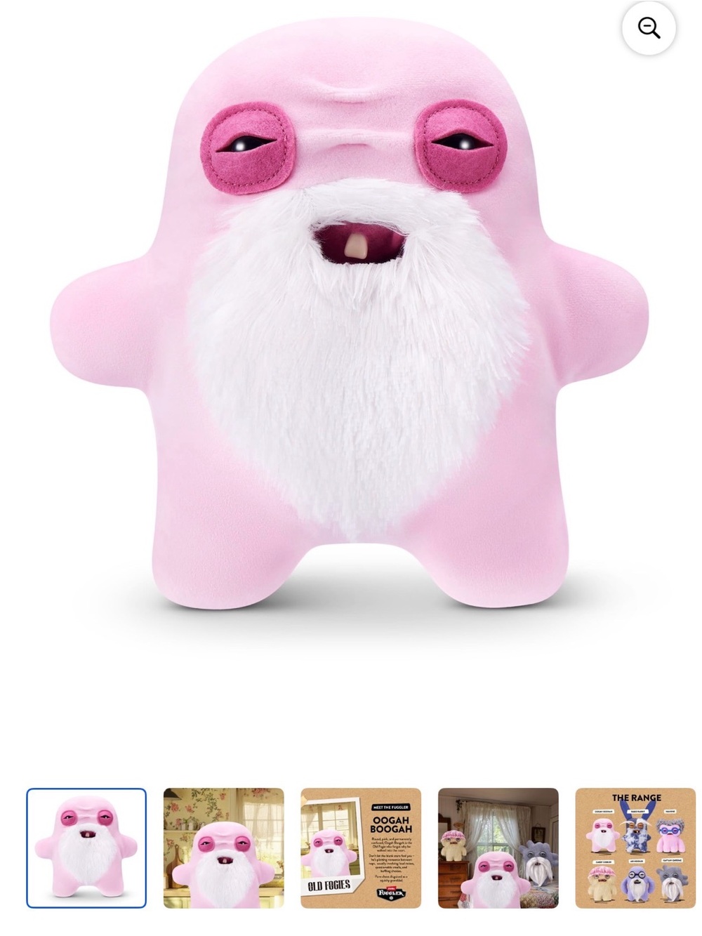 Fuggler Old Fogies 9” Oogah Boogah Funny Ugly Monster Plush ZURU